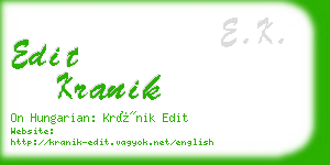 edit kranik business card